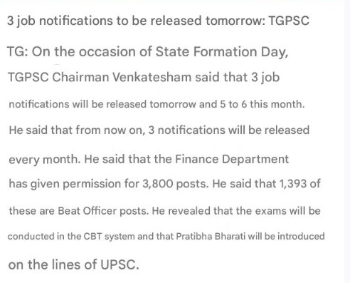 Telangana Government Announced 1393 Beat Officer Posts, Notification Soon_2.1