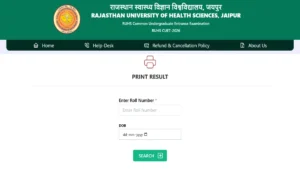 RUHS BSc Nursing Result 2026