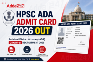 HPSC ADA Admit Card