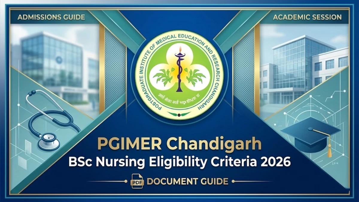 PGIMER Chandigarh BSc Nursing Eligibility Criteria 2026