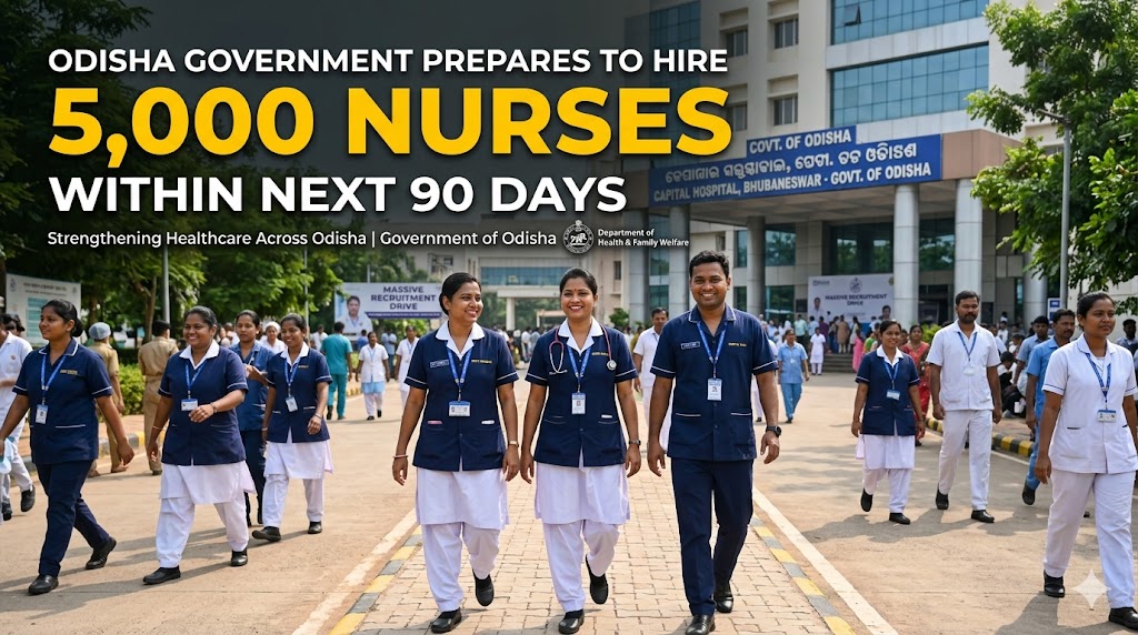 Odisha Government Prepares to Hire 5,000 Nurses Within Next 90 Days