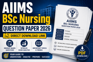 AIIMS BSc Nursing Question Paper 2026