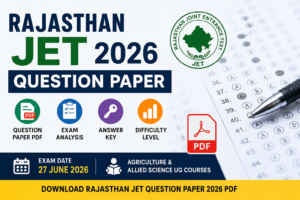 Rajasthan JET Question Paper 2026 PD