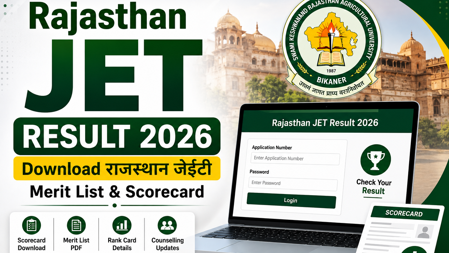 Rajasthan JET Result 2026