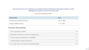 Central Bank of India AGM Admit Card 2026 Out, Download Call Letter