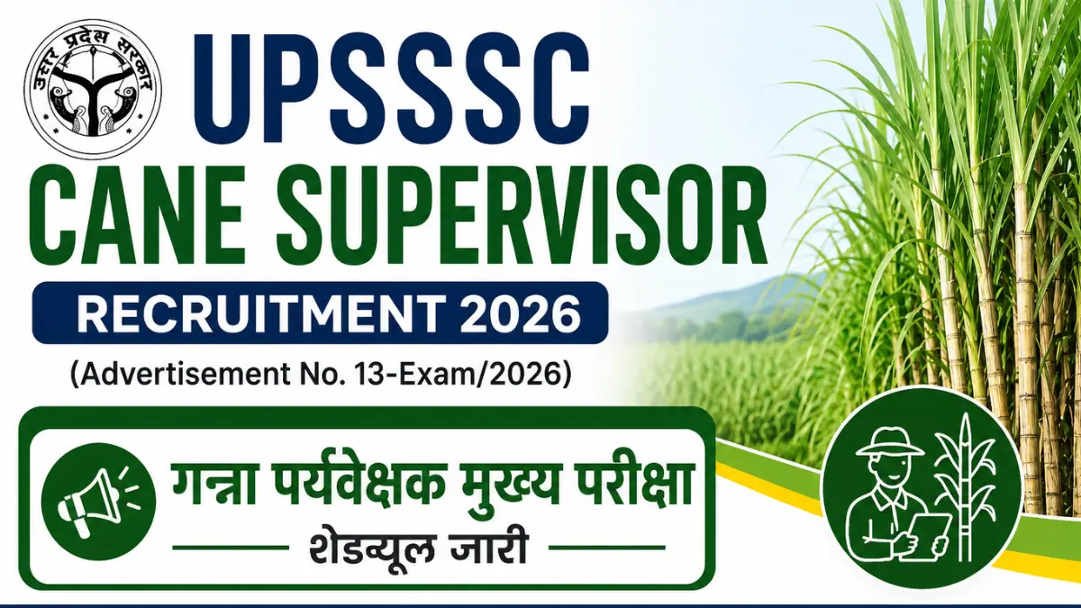 UPSSSC Cane Supervisor Exam Date 2026