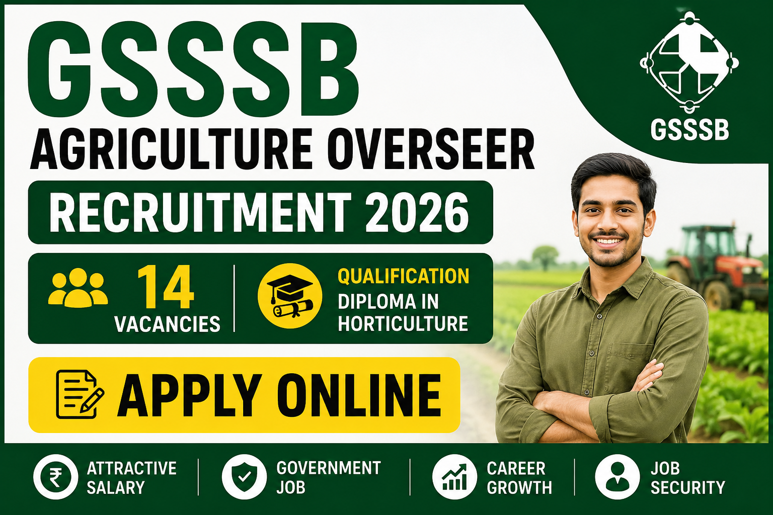 GSSSB Agriculture Overseer Recruitment 2026