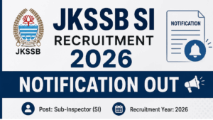 JKSSB SI Recruitment 2026