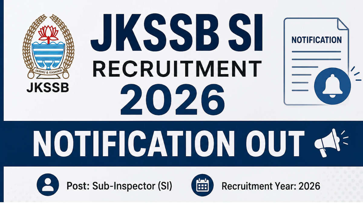 JKSSB SI Recruitment 2026