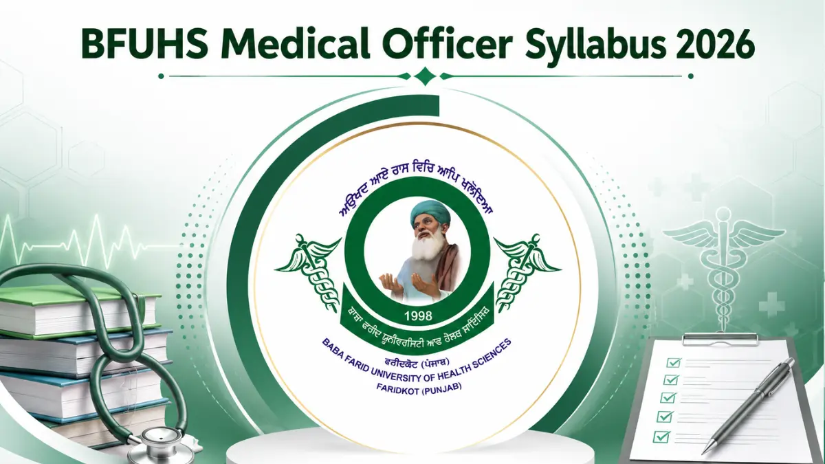 BFUHS Medical Officer Syllabus 2026, Check Exam Pattern