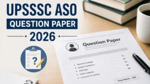 UPSSSC ASO Question Paper 2026