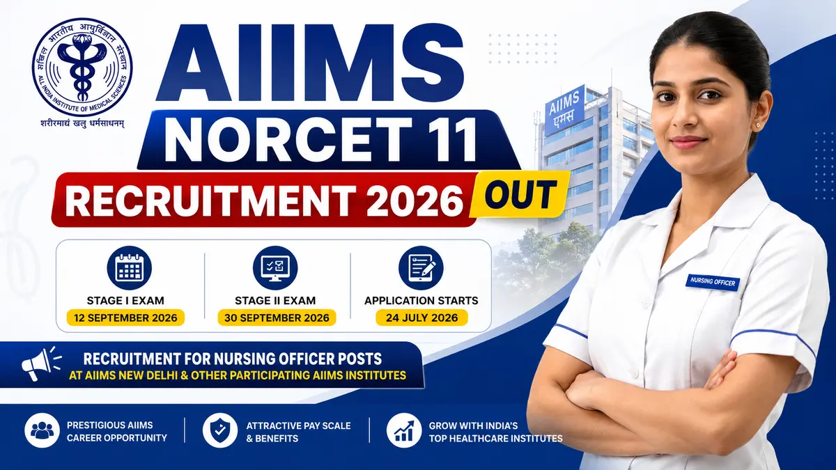 AIIMS NORCET 11 Recruitment 2026