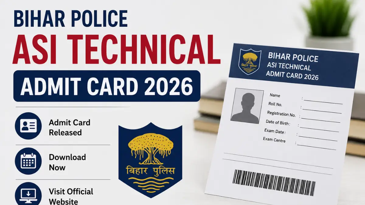 Bihar Police ASI Technical Admit Card 2026