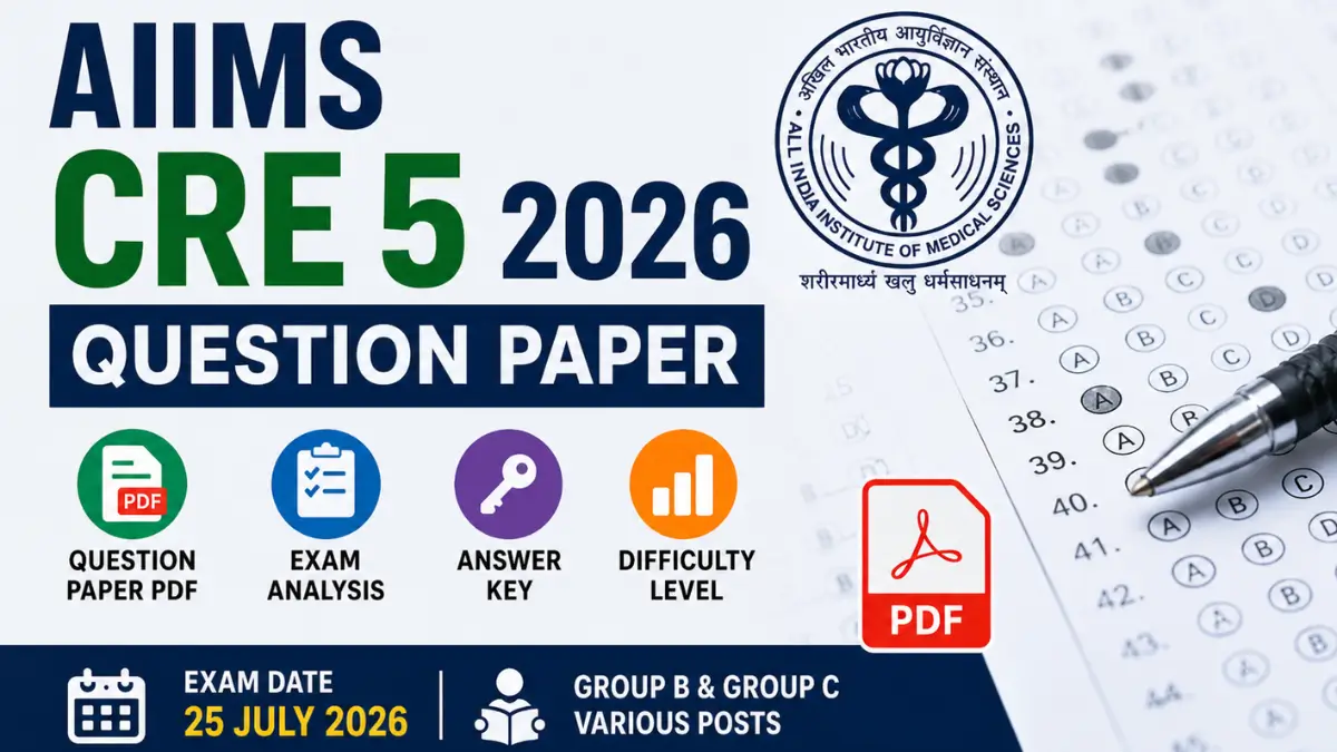 AIIMS CRE 5 Question Paper 2026