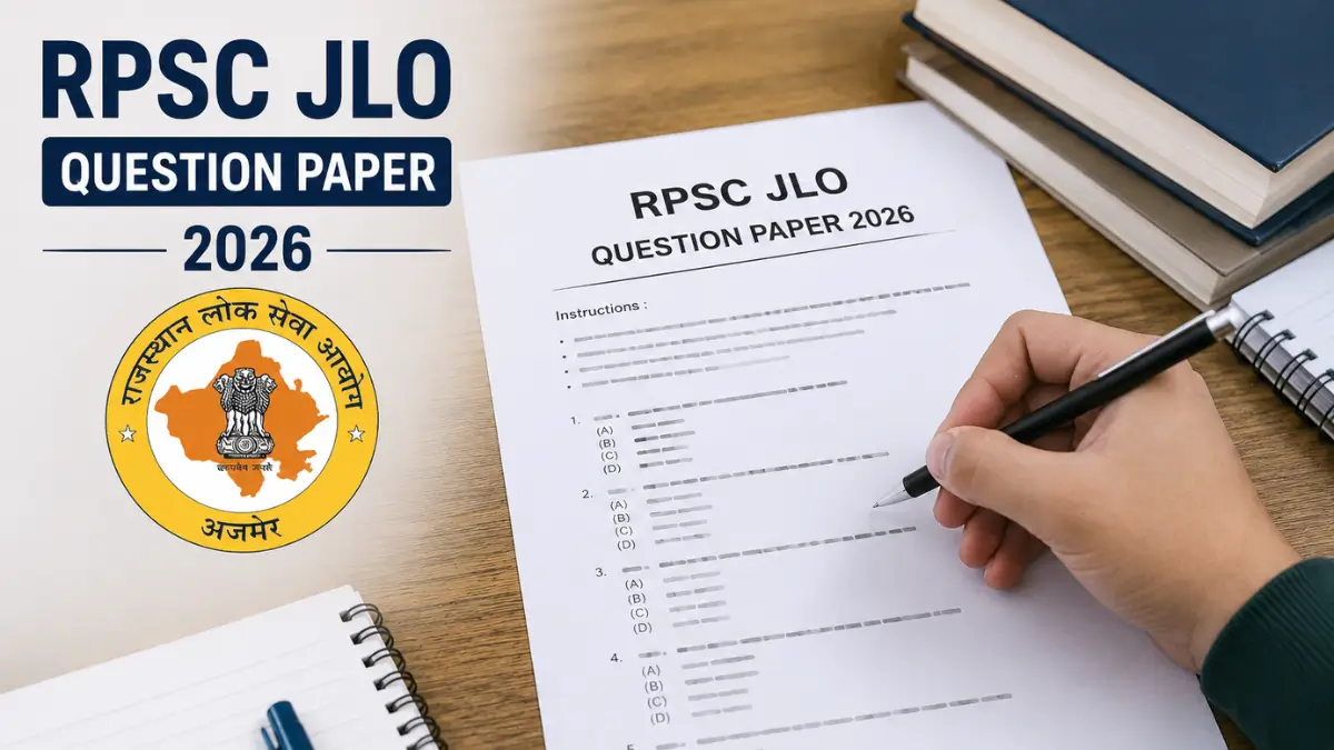 RPSC JLO Question Paper 2026
