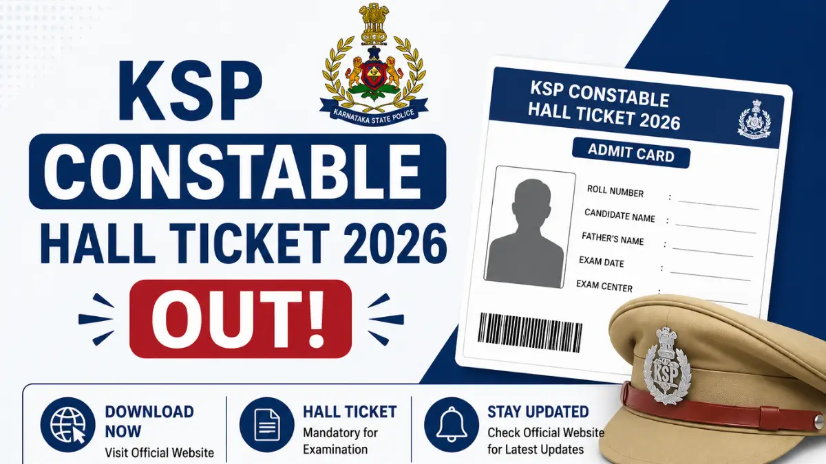 KSP Constable Hall Ticket 2026
