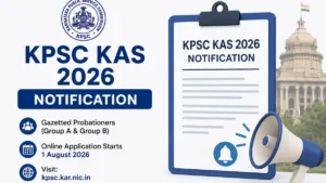KPSC KAS 2026 Notification