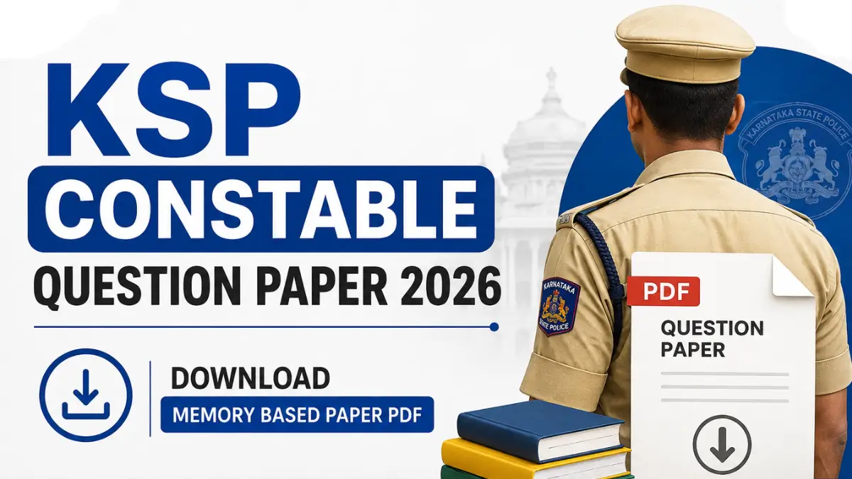 KSP Constable Question Paper 2026