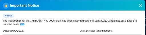 JAIIB Registration 2026 Extended Till 6th September, Check Direct Link_2.1