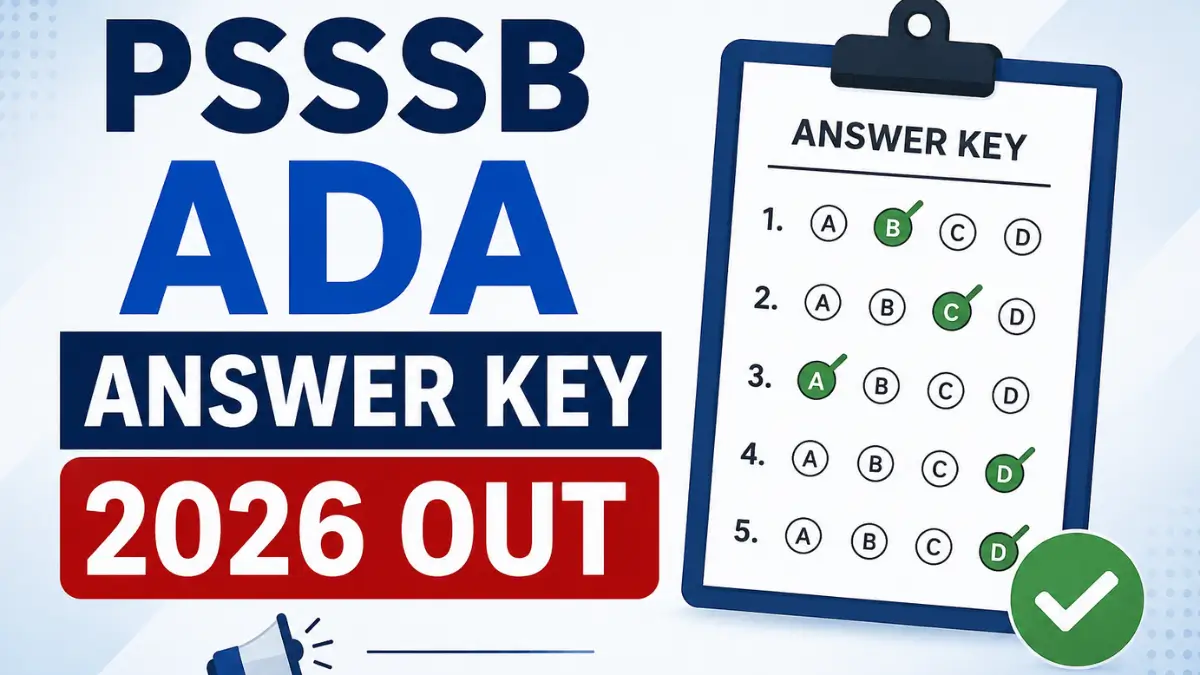 PSSSB ADA Answer Key 2026