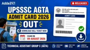 UPSSSC AGTA Admit Card 2026