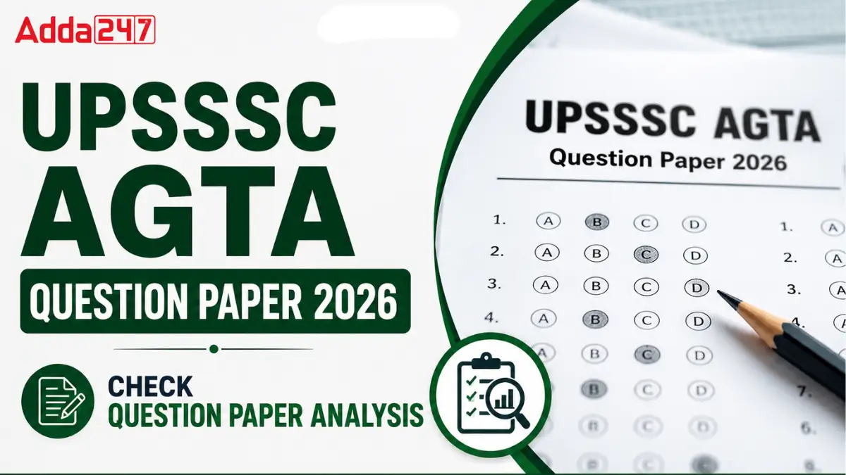 UPSSSC AGTA Question paper 2026