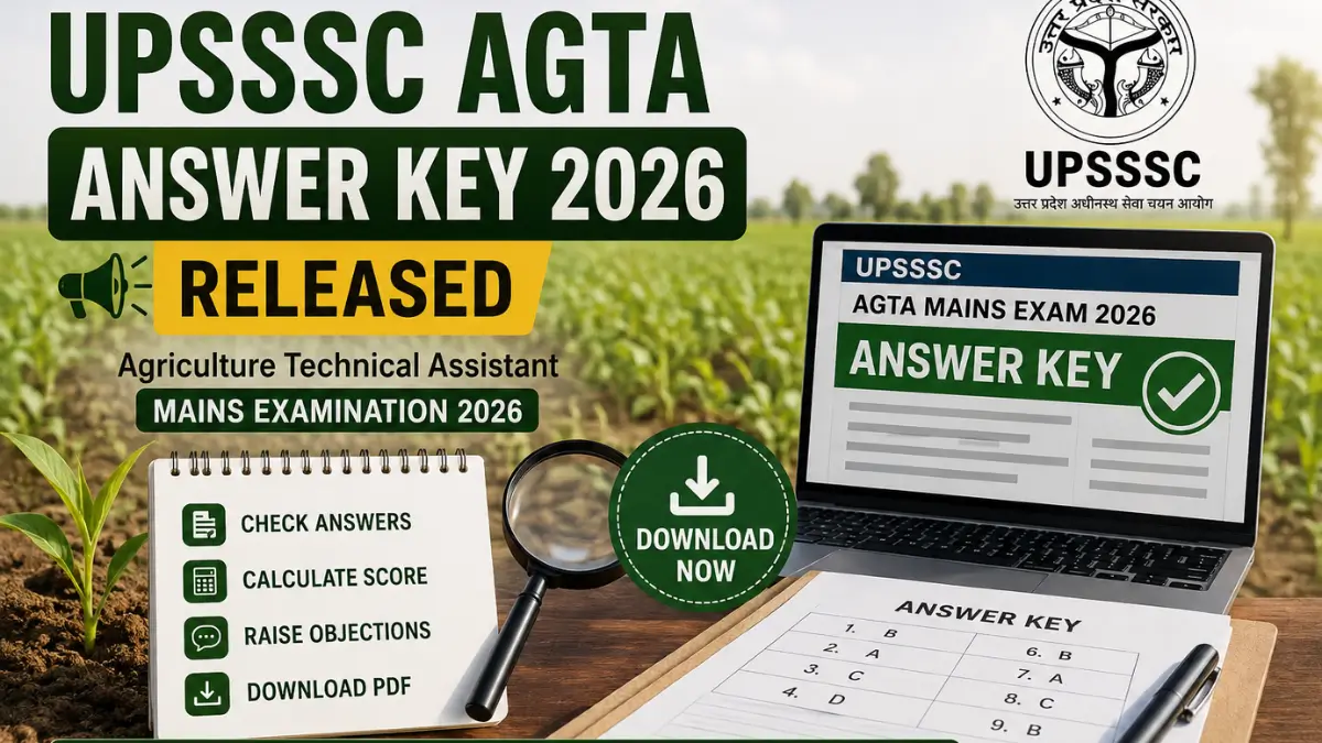 UPSSSC AGTA Answer Key 2026