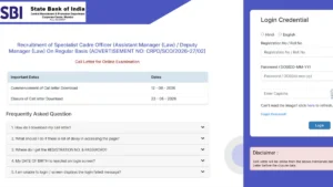 SBI SCO Admit Card 2026