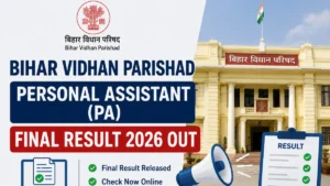 Bihar Vidhan Parishad Personal Assistant Final Result 2026