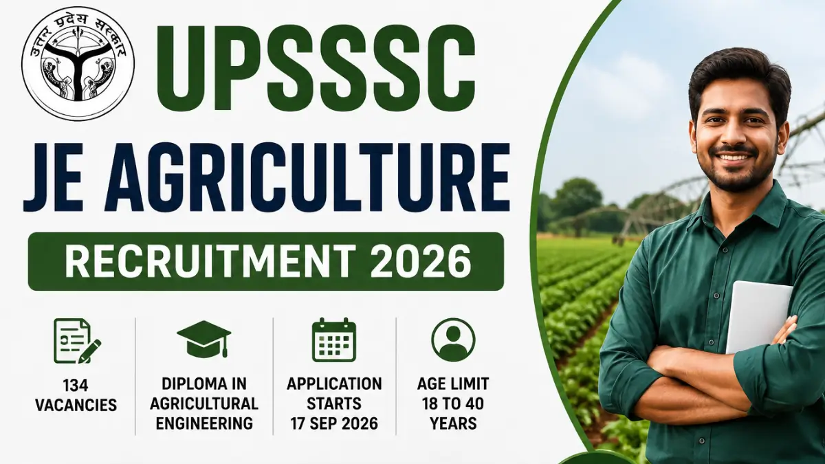 UPSSSC JE Agriculture Recruitment 2026