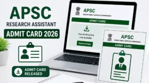APSC Research Assistant Admit Card 2026