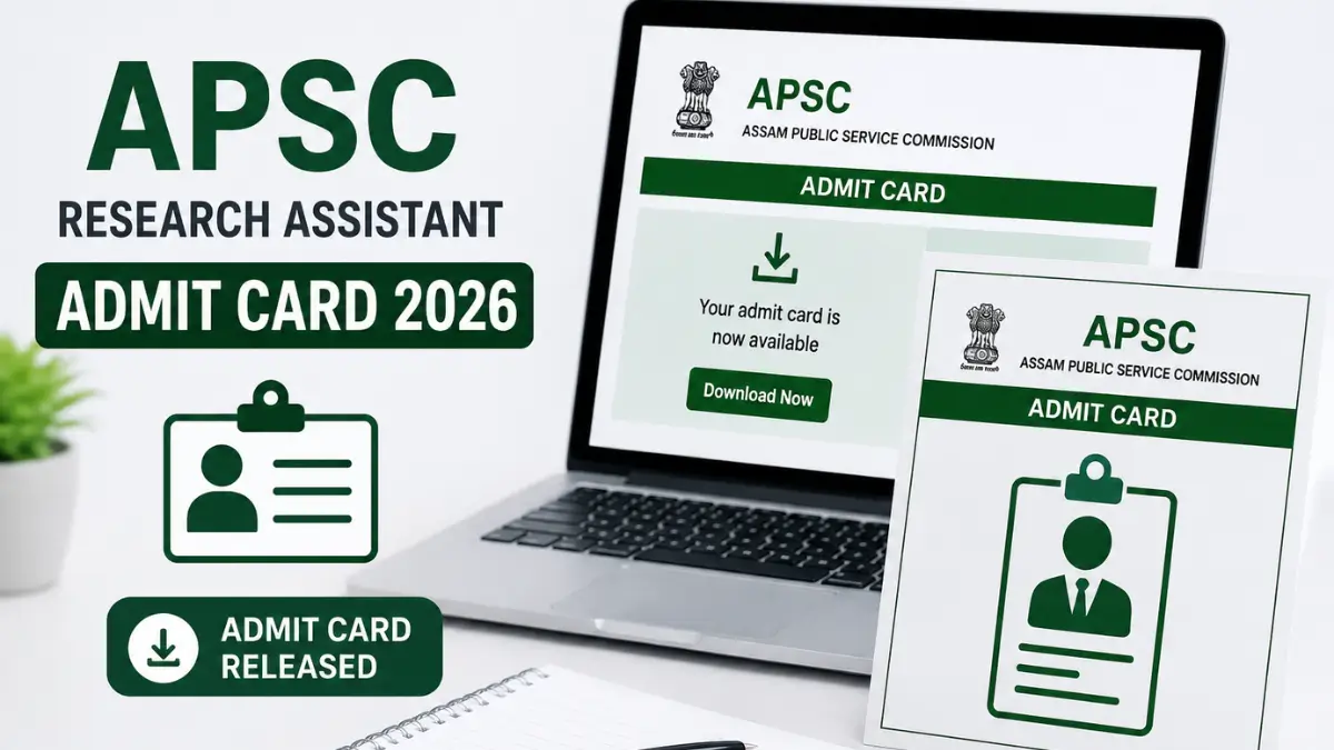 APSC Research Assistant Admit Card 2026