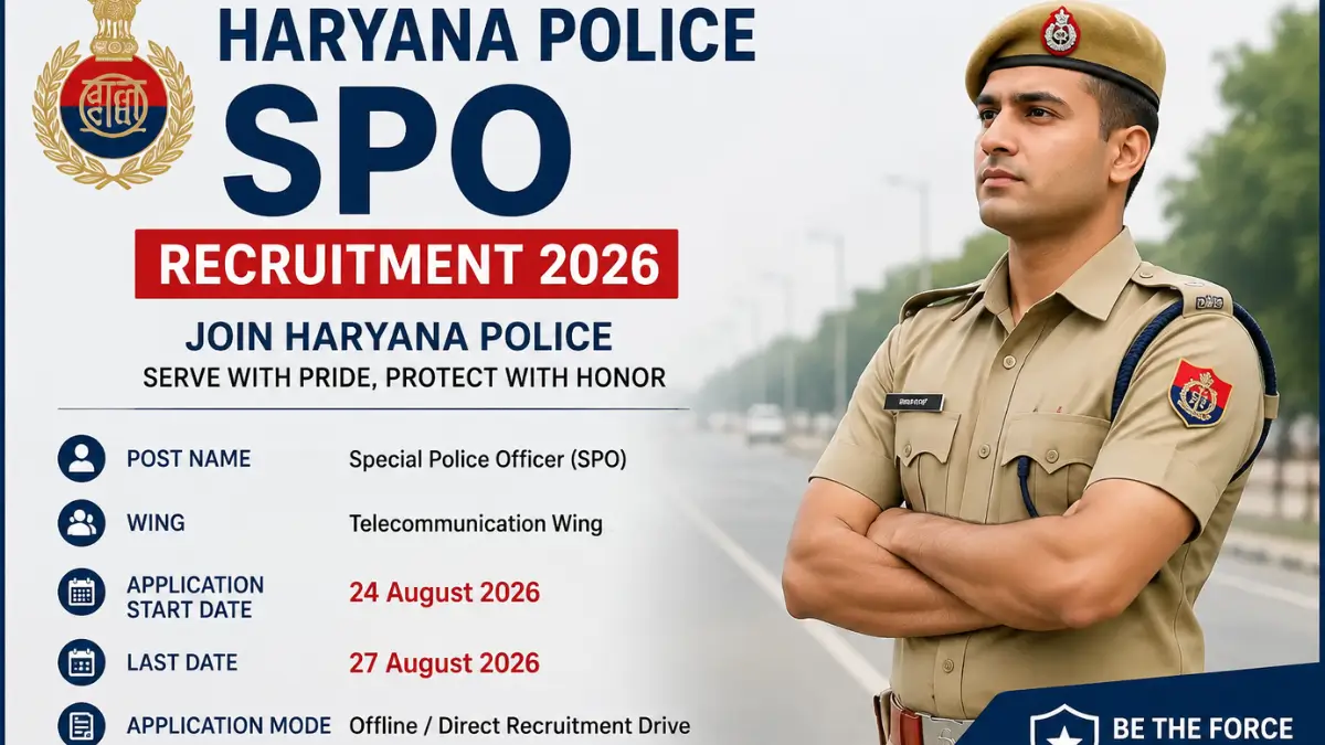 Haryana Police SPO Recruitment 2026