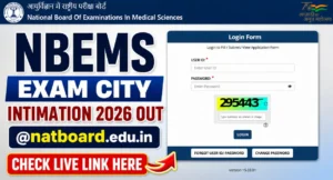 NBEMS Exam City 2026