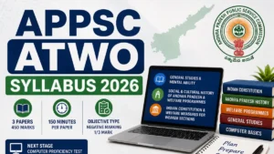 APPSC ATWO Syllabus 2026 & Exam Pattern, Download PDF