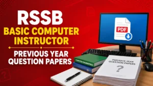 RSSB Basic Computer Instructor Previous Year Question Paper
