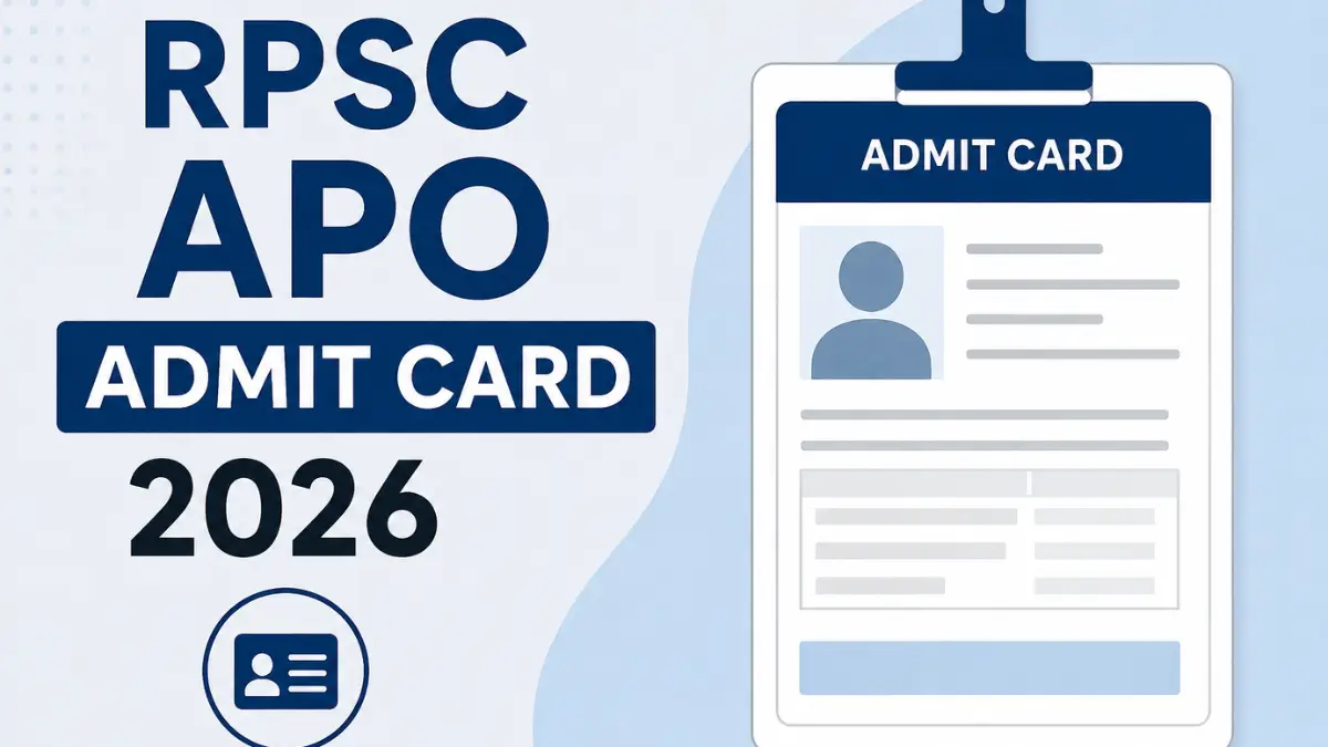 RPSC APO Admit Card 2026