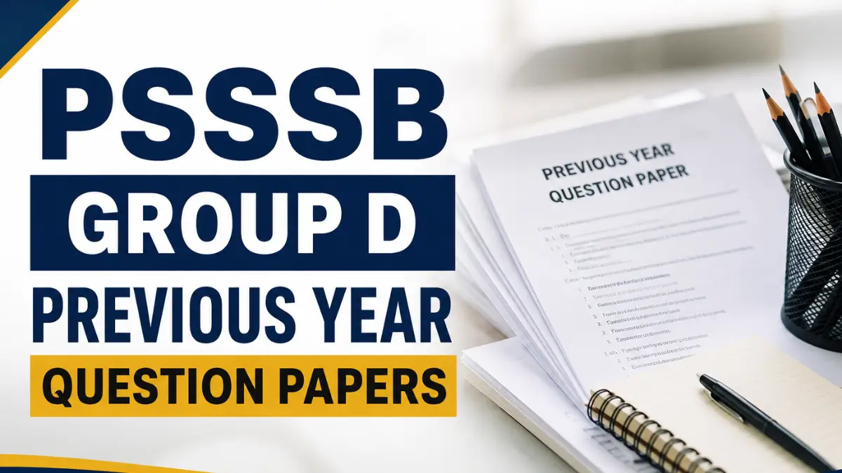 PSSSB Group D Previous Year Question Papers