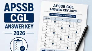 APSSB CGL Answer Key 2026