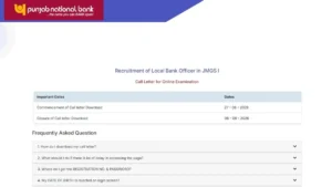 PNB LBO Admit Card 2026 Out, Download Call Letter @pnb.bank.in