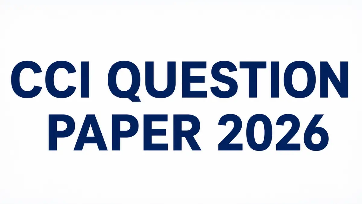 CCI Question Paper 2026