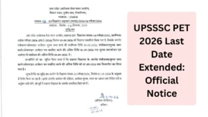 UPSSSC PET Online Form 2026