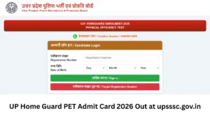 UP Home Guard PET Admit Card 2026 Out at upsssc.gov.in
