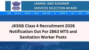 JKSSB Class 4 Recruitment 2026 Notification Out