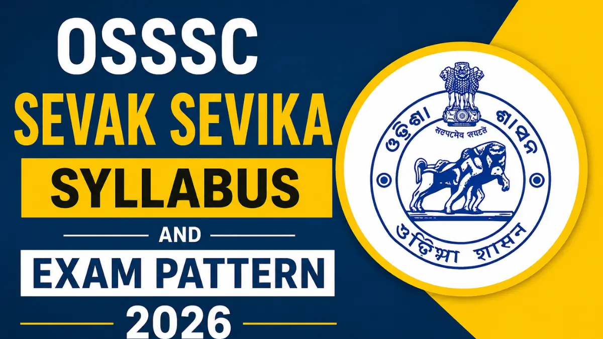 OSSSC Sevak Sevika Syllabus