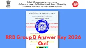 RRB Group D Answer Key and Response Sheet 2026 Out, Check Direct Link, Objection Window