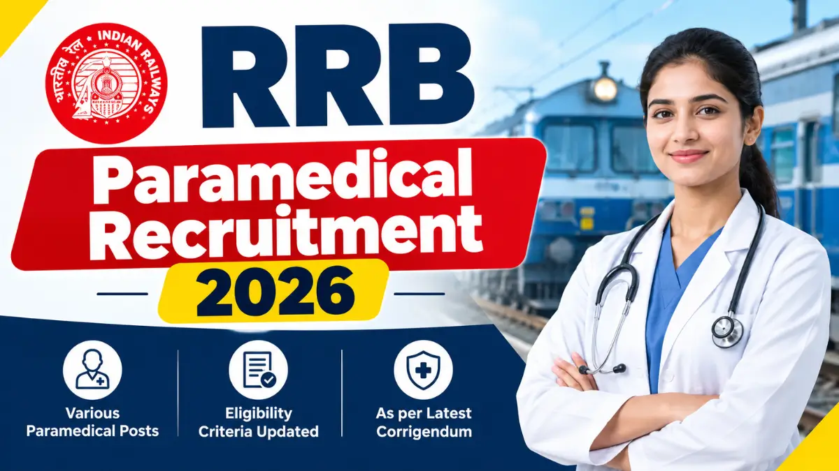RRB Paramedical Recruitment 2026