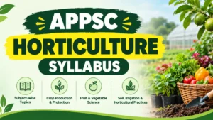 APPSC Horticulture Officer Syllabus