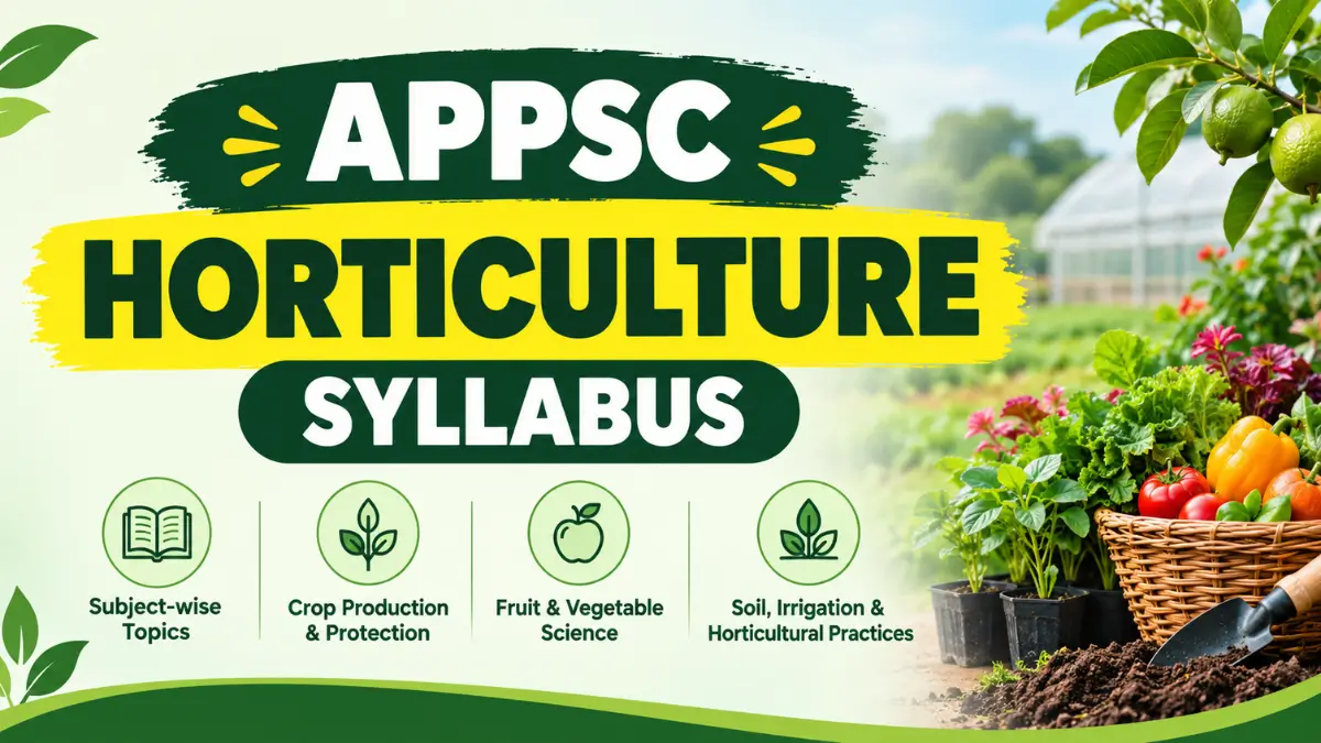APPSC Horticulture Officer Syllabus
