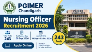PGIMER Chandigarh Nursing Officer Recruitment 2026